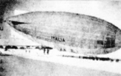 Дирижабль «Италия» перед стартом, май 1928 г.