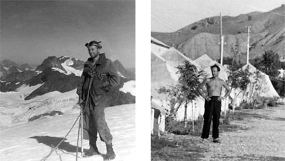 Теберда. 1949 г. Отдых после подъема. Альпинистский лагерь.
