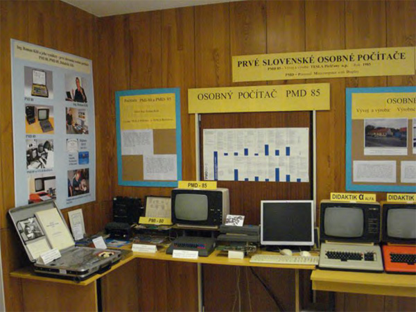 Fig. 6: Part of the exposition with Slovak made 8 bit microprocessors at the Museum of Computers in Bratislava.. SoRuCom-2020