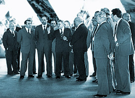 The USSR  governmental officials at the 1979 exhibition ES Computers and SM Computers.