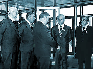 The USSR  government members at the 1979 exhibition ES Computers and SM Computers