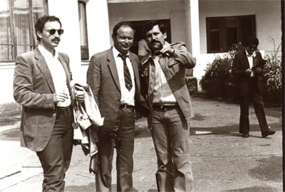 главный конструктор БЭМЗ Г. Малащицкий (в центре) и главный инженер ЗИТ Л. Попов (справа)