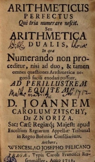 Рис. 1 Обложка Совершенная арифметика Вацлава Йозефа Пеликана. Материалы Виртуального Компьютерного Музея