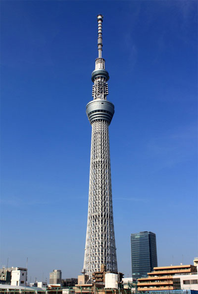 Рис. 1. Самая высокая в мире токийская телебашня «Небесное дерево» 634м. 2012г